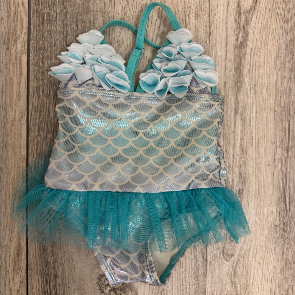Floatimini Teal and Silver Kids Swim Bikini